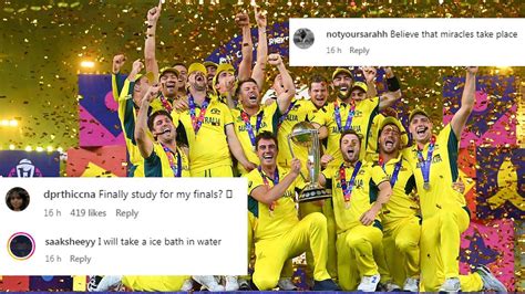 Australia Won WC 2023, But These Reactions On What Cricket Fans Would ...