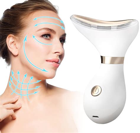 Face Massager Anti Aging Neck Eye Massager, 3 Modes Heat High Frequency ...