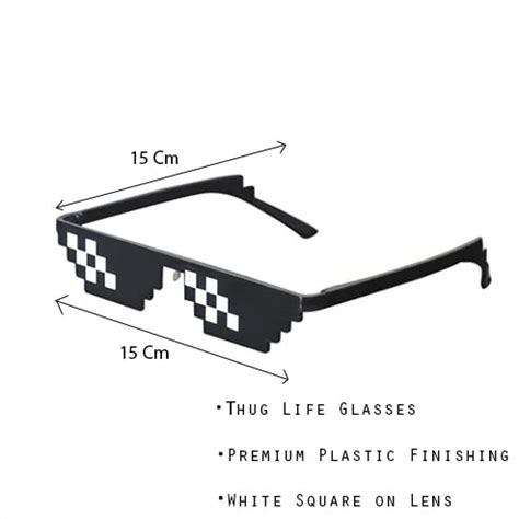 Thug Life glasses- Deal with It Pixel Glasses – Eitheo
