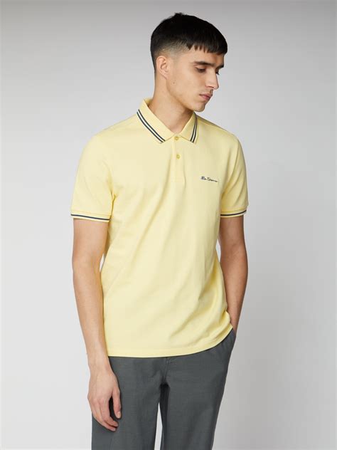 Men's Pale Yellow Romford Polo Shirt | Ben Sherman | Est 1963