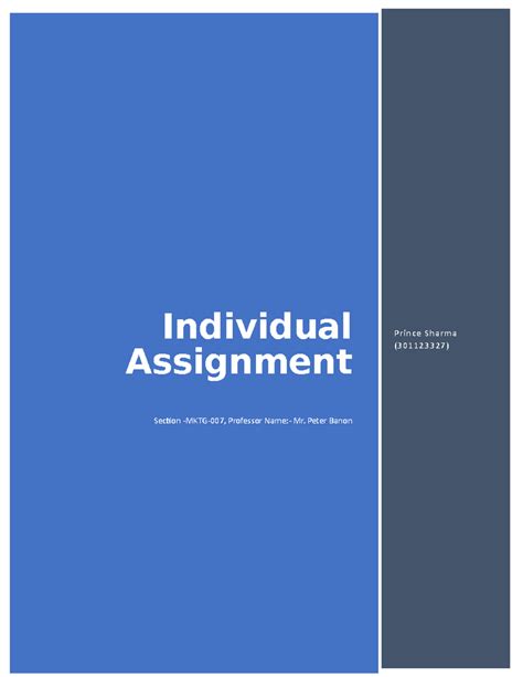 Image result for Individual Assignment