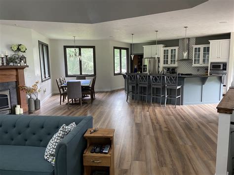 Open Living Concept with Vinyl Plank Flooring