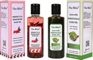 The Bliss Ayurvedic hair oil Combo: Hibiscus &rosemary and Bhringraj ...
