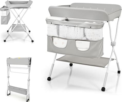 Amazon.com : Lilian&Gema Portable Baby Changing Table with Wheels, 3 ...