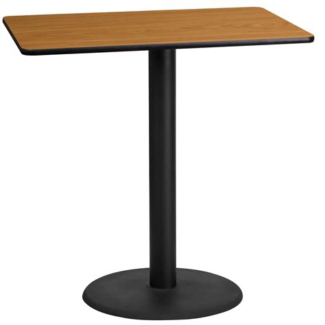 24'' x 42'' Rectangular Laminate Table Top with 24'' Round Bar Height ...