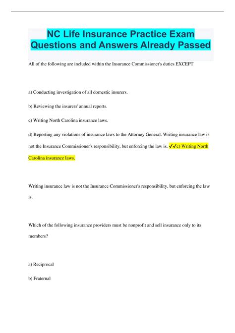 Life Insurance Practice Exam 的图像结果