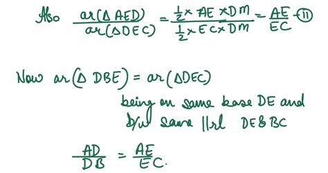 (A) If a line is drawn parallel to one side of a triangle to intersect ...