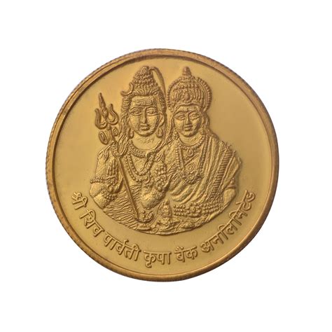 PrayEveryday - Shiv Parvati Gold Plated Coins (Set of 7 Coins) | Shiv ...