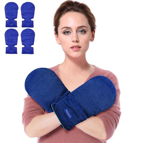 Microwavable Heated Mittens, Hot and Cold Hand Therapy Gloves, Heat ...