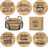 Amazon.com: HSSPIRITZ 6 Pcs with Holder Drink Cork Coasters,Funny ...