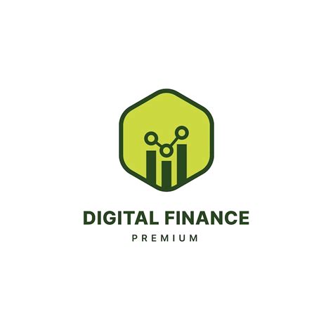 Finance digital bar chart logo vector icon illustration | Premium Vector