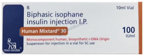 Human Mixtard 70/30 Suspension for Injection 100IU/ml: Price, Uses ...