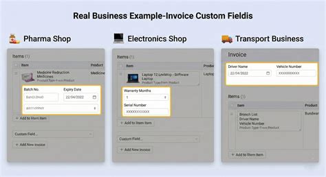 Invoice Custom Fields - Khata Billing