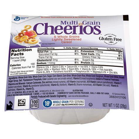 40 cheerios nutrition facts