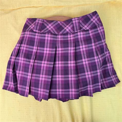 Purple Plaid Skirt