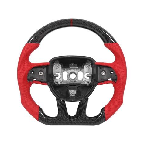 Xhl Car Turntable Custom Carbon Fiber Steering Wheel Red Nappa ...
