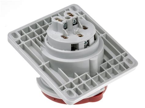 1473 MENNEKES | MENNEKES IP44 Red Panel Mount 3P + N + E Angled ...