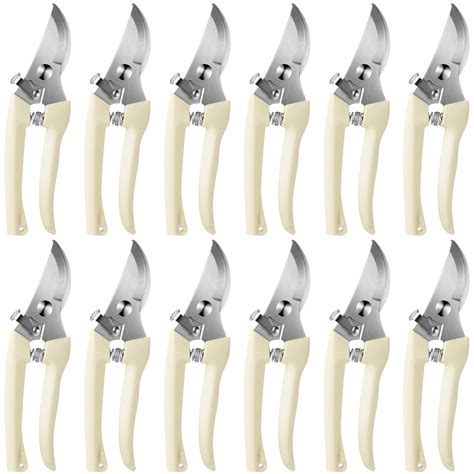Therwen 12-Pack Beige Bypass Garden Shears – Plant Pruners & Branch ...