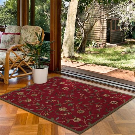 Ottomanson Rug For Living Room, Bedroom Rug 5 X 7 (ft) Red Indoor ...