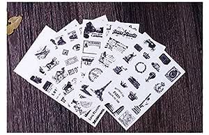 Beyong Retro Stamp Postmark Translucent Stickers Set, Diary, Lifelog ...