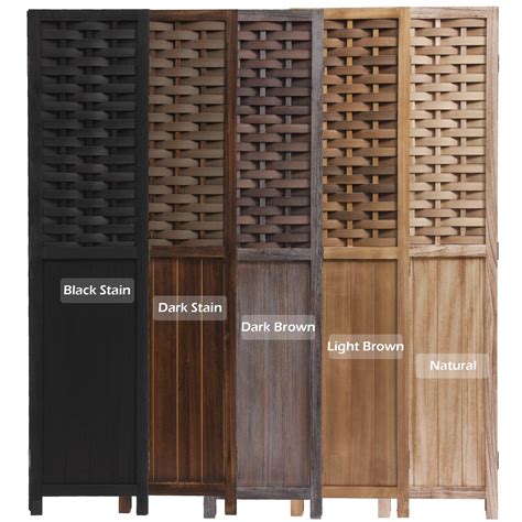 Buy COZAYH 4 Panel 67” Paulownia Wood Screen Room Divider, Folding Room ...