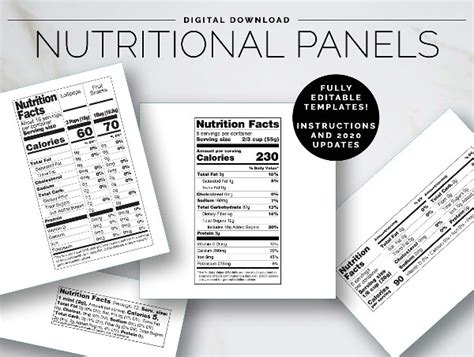 Nutrition Facts Label Templates - 17+ Free & Premium Download