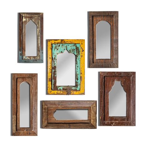 Kinnia Design - Espejo pared natural-oro madera 90 x 7,50 x 90 cm ...