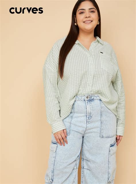 Buy Women Checked Oversized Shirt Online at just Rs. 999.0 ...