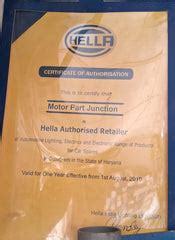 Certificates – Motorparts Junction