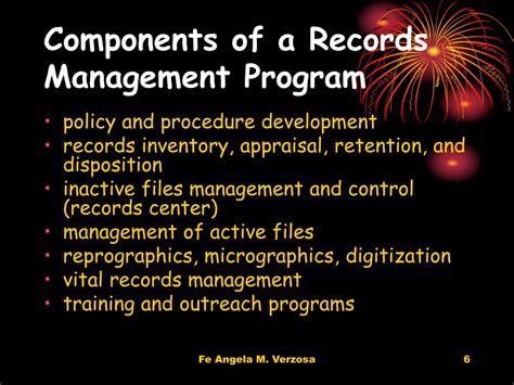 Image result for Records Management Program Components