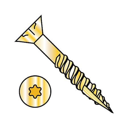 Zoro Select Thread Cutting Screw, #9 x 3 in, Yellow Zinc Plated Steel ...