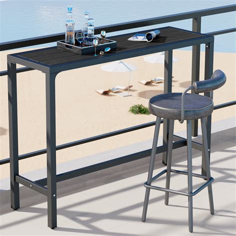 Snapklik.com : 39" Outdoor Bar Height Table