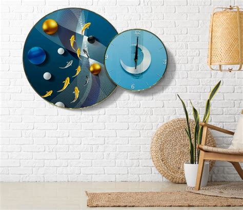 The Crystal Reef Wall Clock (24 x 16 Inches) - Punam Metalcrafts