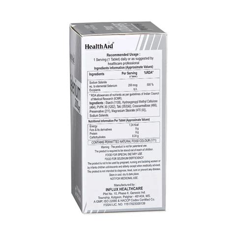 Buy HealthAid Selenium 200mcg | Vitamins & Supplements
