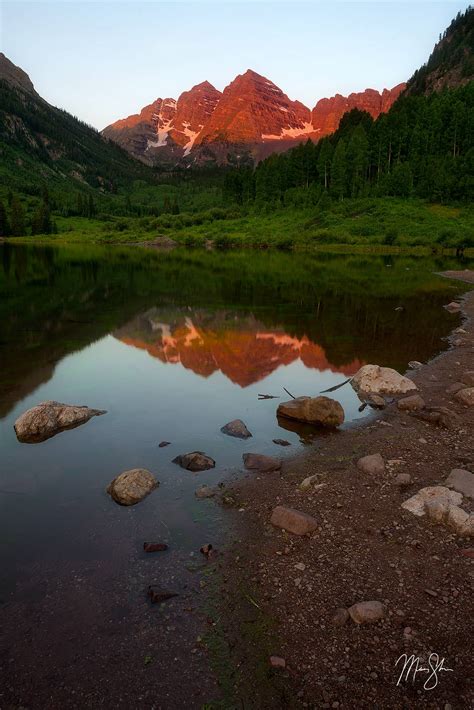 Maroon Bells Summer Sunrise Reflection | Maroon Lake, Aspen, Colorado ...