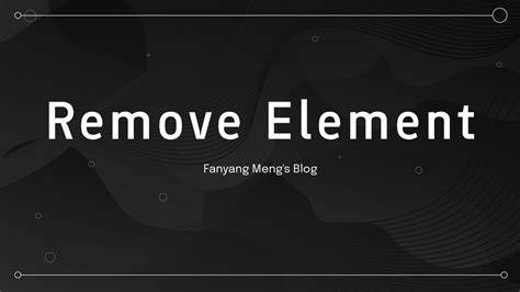 27. Remove Element