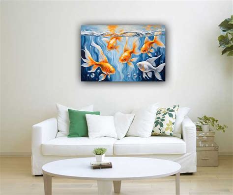 Canvas Painting of Goldfish Online in Mumbai, Delhi, Bangalore, USA ...