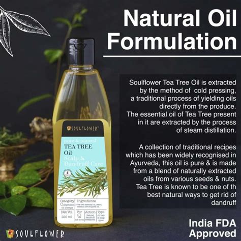 Buy SOULFLOWER TEA TREE ANTI DANDRUFF HAIR OIL 225ML Online & Get Upto ...