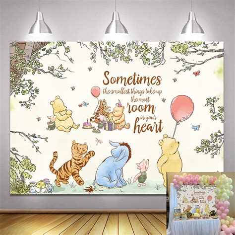Buy Classic Cute Winnie Backdrop Baby Shower Birthday Party Decoration ...
