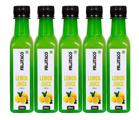 Fruitaco Yellow Lemon Juice Concentrate – Pack of 5 (1250ml ...