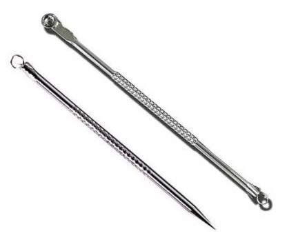 Stainless Steel pimple and Blackhead Remover Needle - Pack of 2 ...