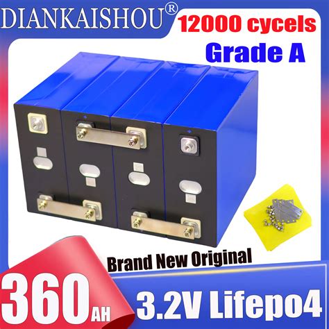 Batería Lifepo4 3,2 V 360Ah 340Ah 100Ah 12000 ciclos DIY 12V 24V 48V ...