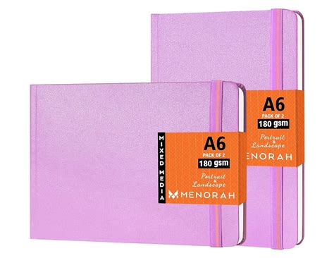 MENORAH - Sketchbooks for Artists-A6-180 GSM- (PACK of 2 Combo )Pocket ...
