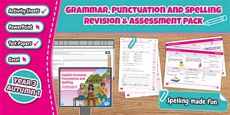 Year 3 Autumn 1 Grammar, Punctuation and Spelling Pack