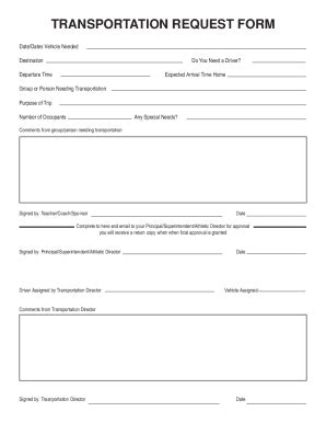 Fillable Online FREE 32+ Transportation Request Forms in PDFMS ...