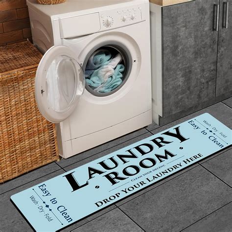Amazon.com: Lacut Laundry Room Rug Runner Floor mats, Non Slip 17"X62 ...