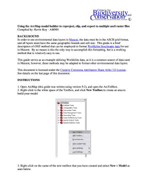 Fillable Online biodiversityinformatics amnh raster clip model builder ...