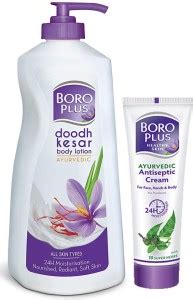 BOROPLUS Doodh Kesar Body Lotion With Vitamin E (400ml) + Antiseptic ...