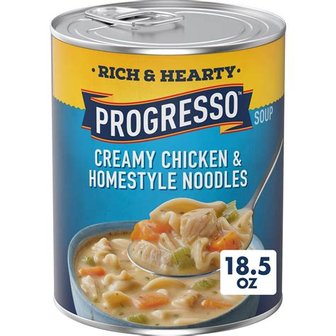 Progresso Creamy Chicken & Homestyle Noodles Soup, Rich & Hearty Canned ...
