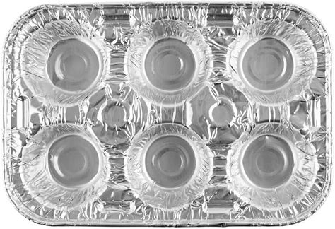 EcoQuality Aluminum Muffin Pan, 6-Cup XL Cafe-Sized Baking Trays ...